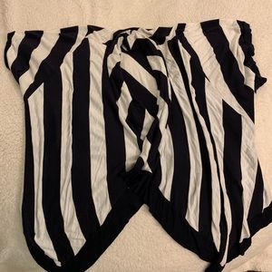 Blue and white cardigan